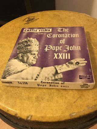 Castle Films “the Coronation Of Pope John Xxiii” 8mm Complete Edition No.  186