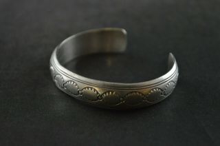 Vintage Sterling Silver Decorative Cuff Bracelet - 14g 2