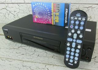 Sony Vcr Vhs Video Cassette Player Recorder Hi - Fi Stereo Rca Remote Slv N77