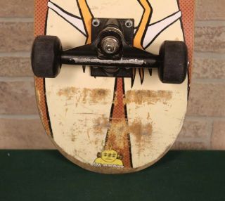 Vintage Leo Romero Toy Machine Skate Board Bikini Alien Mini Logo 52 MM Wheels 6