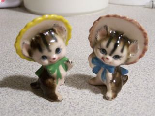 Vintage Japan Anthropomorphic Kitten Salt And Pepper Set