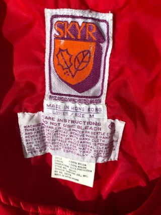 Vintage Women ' s SKYR Medium Snow Boarding Ski Pants Suspender Bibs NYLON RED HTF 3