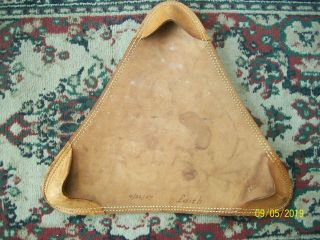 Vintage Leather Tripod Stool Cover HandTooled 50s Psychedelic Occult Biker Hobo 5