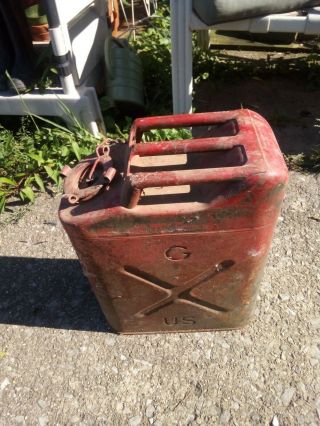 Vintage Military Jerry can/ gas can 20 - 5 - 51 3