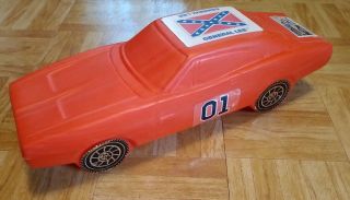 Dukes Of Hazzard General Lee Plastic Coin Bank 1981 Vintage Dodge Charger