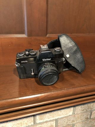 Vintage Vivitar 220 Sl 35 Mm Film Camera In Leather Case Owner