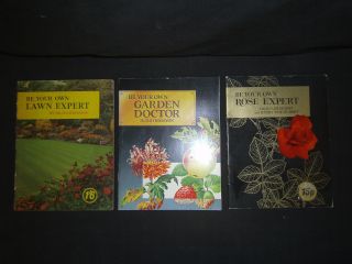 3 Vols: Be Your Own Lawn Rose Garden Expert Hessayon Pan Britannica 1961 - 78