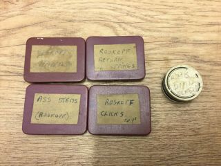Vintage Watchmakers Roskopf Stock Parts All In Small Labeled Boxes