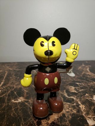 Schylling Disney Tin Wind Up Toy Walking Mickey Mouse Retro Vintage