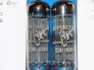 Strong Matched Amperex Bugle Boy Ez81 / 6ca4 Tubes