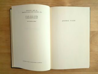 1ST EDITION ANIMAL FARM.  1946.  FIRST PRINT.  GEORGE ORWELL (NINETEEN EIGHTY FOUR) 2