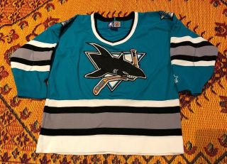 Vintage Starter San Jose Sharks Hockey Jersey Youth Size L/xl