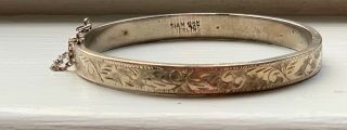 Siam Vintage Sterling Silver Bangle Bracelet 3