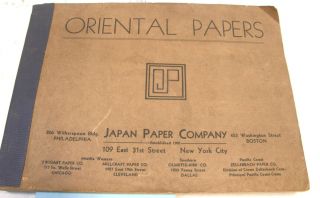 VINTAGE JAPAN PAPER CO NYC SAMPLE BOOK HANDMADE ART WASHI SWATCHES JAPANESE 4