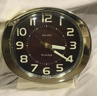 Vintage Westclox Big Ben Wind Up Alarm Clock Cleaned & 5 " Ex,
