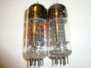 One Matched 12bh7 Black Plate Tubes,  Rca,  One Made For Ge,  Nos Ratings