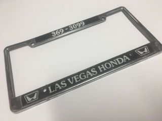Las Vegas Honda License Plate Frame Metal Vintage