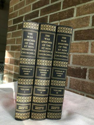 The War Speeches Of The Rt.  Hon.  Winston Churchill,  1st Edition,  3 Vol Complete