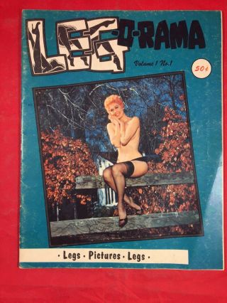 Vtg Leg - O - Rama 1 1959 Elmer Batters Spicy Nude Girlie Risqué Heel Nylons Pinups
