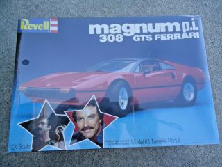 Vintage 1982 Revell Magnum Pi 308 Gts Ferrari 1/24 Scale Car Model