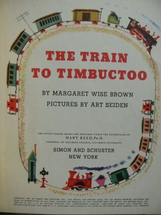 2 Vintage Little Golden Books THE TRAIN TO TIMBUCTOO,  THE LITTLE RED CABOOSE 3