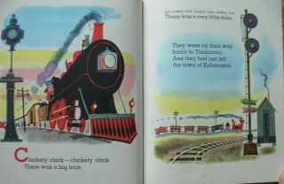 2 Vintage Little Golden Books THE TRAIN TO TIMBUCTOO,  THE LITTLE RED CABOOSE 4