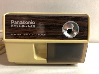 Vintage Panasonic KP - 110 Auto - Stop Electric Pencil Sharpener Made in Japan 2