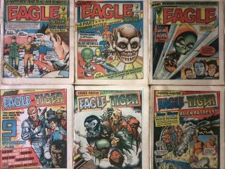 Eagle,  Eagle & Tiger Dan Dare Comic Near Complete Year 50 Weekly Comics 1985