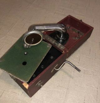 Portable Gramophone,  Pet - O - Fone,  Cameraphone,  1900 - 1920’s.  Rare Antique