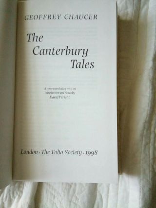 The Canterbury Tales Geoffrey Chaucer; David Wright Folio Society like - 5