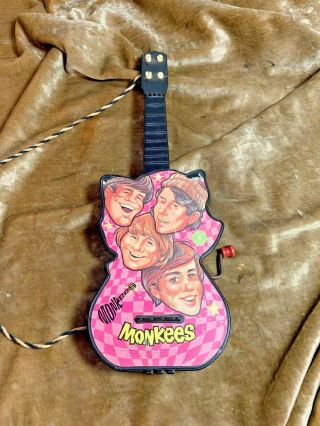 Vintage Mattel Inc.  Monkees Toy Guitar W/non Music Box 1966