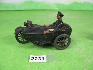 Vintage Johillco Lead Police Motorcycle Collectable Toy Model 2231