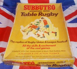 Vintage Subbuteo International Edition Table Rugby 2