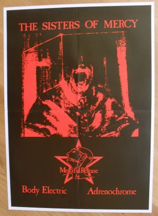The Sisters Of Mercy Body Electric Vintage Poster Gothic Wave