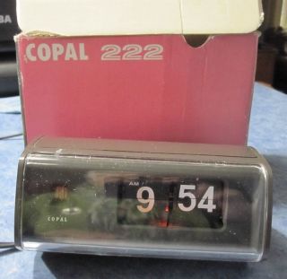 Vintage Copal Charcoal Mist Digital Flip Alarm Clock Iob Copal 222