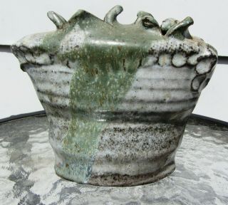 Unusual Vintage Mid Century Modern Mcm Studio Art Pottery Vase Signed