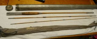 Antique Split Bamboo 3 Pc Fly Rod 9 