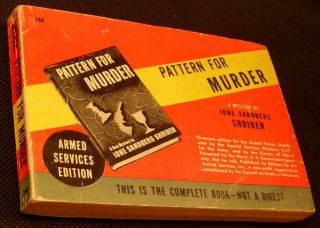 Pattern For Murder,  Ione Sandberg Shri,  Armed Services Edition,  1944,  Paperback