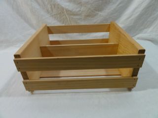 Vintage Napa Valley Box Co Wood 54 CD Double Crate Storage Case Holder Caddy 3