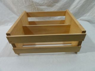 Vintage Napa Valley Box Co Wood 54 CD Double Crate Storage Case Holder Caddy 4