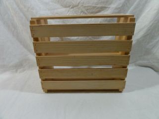 Vintage Napa Valley Box Co Wood 54 CD Double Crate Storage Case Holder Caddy 5