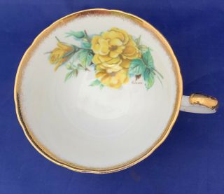 VINTAGE PARAGON TEA CUP WITH YELLOW ROSES BONE CHINA MADE IN ENGLAND 2