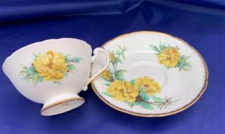 VINTAGE PARAGON TEA CUP WITH YELLOW ROSES BONE CHINA MADE IN ENGLAND 3