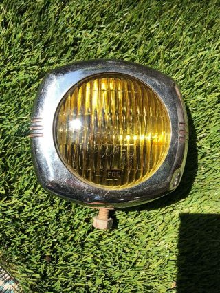Vintage Us Pioneer 145 Ge Fog Light 6 Volt Amber Lens Bulb Gm Ford Motorcy