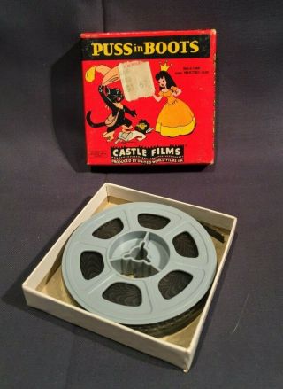 Vintage Castle Films " Puss In Boots " B & W Silent 8mm/16mm