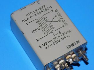UTC LR - 878 OUTPUT TRANSFORMER FOR RCA BA71 BA73 BA41 MICROPHONE PREAMP 2