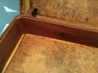 Vintage leather tool box classic car / mechanics case suit case reinforced 6