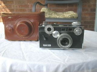 Vintage 35mm Argus C - 3 Rangefinder Camera C3 Brick 3.  5 Cintar With Case