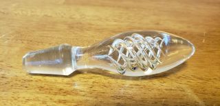 Vintage Glass Bottle Stopper Hand Blown Glass Controlled Bubble