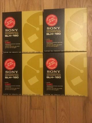 4 Factory Sony Professional Slh - 180 Reel To Reel 7” Blank Tape